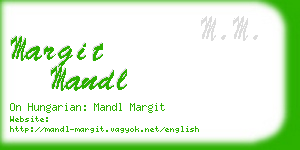 margit mandl business card